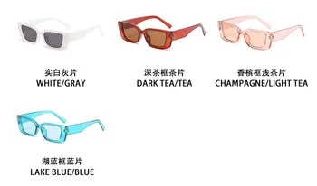 Retro Pravokotnik sončna Očala Ženska Moški Luksuzni Oblikovalec Steam Punk Odtenki Hipi Y2k Kvadratnih blagovne Znamke Eye Glasses Oculos De Sol Y2K
