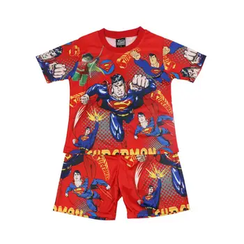 Risanka za Otroke Obrabe, Fantje Superman Poletne otroške Kratke Hlače za Dečke Pajama Obleko Vzorec Kratek Rokav