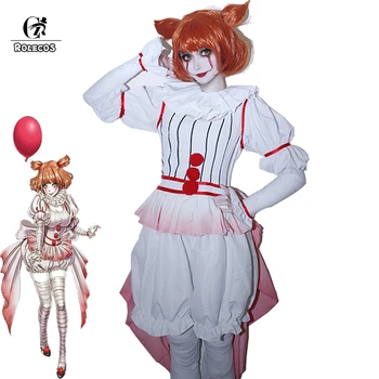 ROLECOS Anime Je Cosplay Kostum GROZO Pennywise Halloween Cosplay Klovn Kostum Obleko Ženske Dekle Halloween Carnival Cosplay