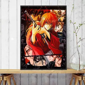 Ronin Kenshin Samurai XAnime Umetnosti Tiskanja Sodobne Plakat Stenske Slike Dnevna Soba Dekor