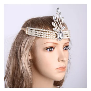 Ročno izdelani poročni pearl headdress baročno banket lase dekoracijo po meri