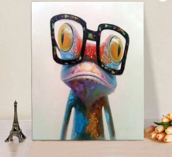RUOPOTY diy okvir Slikarstvo Žaba Živali, Barvanje Z Številkami Akril Sliko Ročno Poslikane Oljno sliko Za Edinstveno Darilo 40x50CM