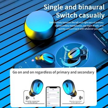 S8 TWS Bluetooth Brezžične Slušalke Glasbo, Slušalke Nepremočljiva 9D Prostorski Zvok, Kakovostnih Športnih Slušalka Deluje na vseh Pametnih telefonih