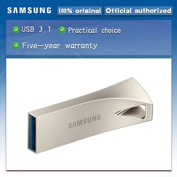 SAMSUNG USB ključek USB 3.1 32GB 64GB Pero Vozi 200 MB/s Visoke Hitrosti BAR Plus, Memory Stick 128GB 256GB 300MB/s Flash Disk