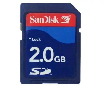 SanDisk 2GB SD Pomnilniško Kartico Secure Digital SDSDB-2048 Modra Standard Pristen Uporablja