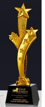 Sanje Star Bleščeče zvezde sodelovanje Ročno pozlačeno Smolo dekoracijo meri trophy obrti Brezplačno graviranje Svetovni Pokal