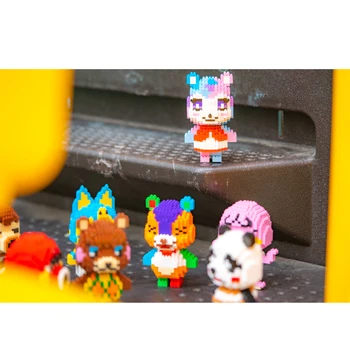 SC 4010-25 Video Igre Živali, ki Prečkajo Medved Judy Pet 3D Model DIY Mini Diamond Bloki, Opeke Stavbe Igrača za Otroke, št Polje