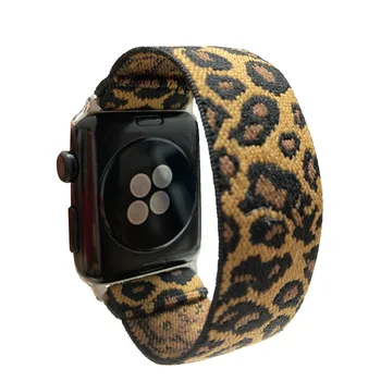 Scrunchie Elastična Watchband za Apple Watch Band 38 mm 40 mm 42mm 44 Stretchy Najlon Zanko Traku Zapestnica za iwatch 6 5 4 3 2 1