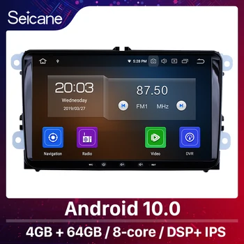 Seicane 2DIN Android 10.0 GPS Multimedia Player avtoradia za VW Golf Polo, Passat Touran T5 Cupra Leon Seat Toledo Skoda Octavia