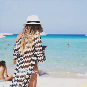 Seksi Ženske, Long Beach Obleko Bele Plaže Tunika Črne Trakove Čipke Kimono Jopico Plaži Prikriti, Kopalke, Kopalke Coverup N461