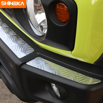 SHINEKA Aluminij Zlitine Odbijači Zaščito Za Suzuki Jimny Avto Sprednji Odbijač Okraskov Pokrov Plošče Pribor Za Suzuki Jimny 2019+