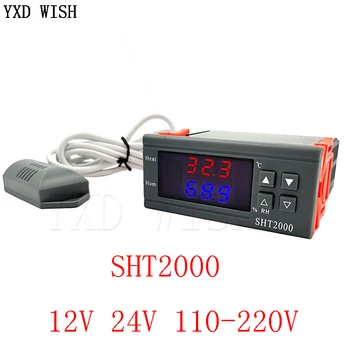 SHT2000 AC DC12V 24V 110V 220V Digitalni Temperature in Vlažnosti Regulator Inkubator Termostat Humidistat Termometer Tal Vlago