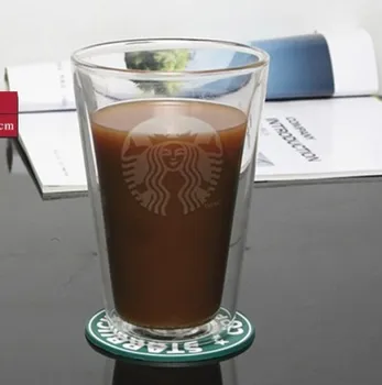 Skodelico kave Visoko borosilicate steklo dvoslojno nekaj velikih zmogljivosti skodelico kave 400ML