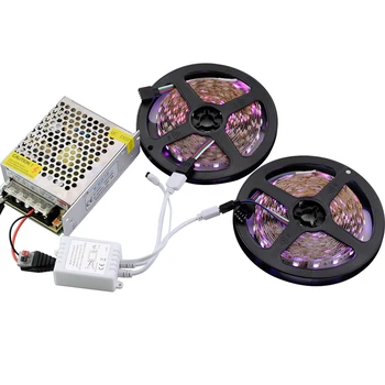 SMD 5050 Prilagodljivo LED Trakovi Luči RGB 5M 10 M 15M 60Leds/M Trak Trak Svetlobe S 44 tipko Daljinskega upravljalnika In Napajalni Adapter