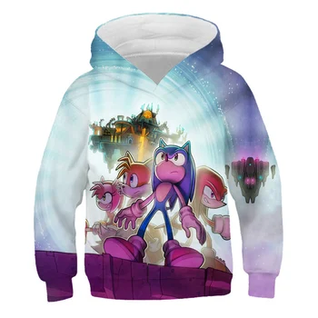 Sonic Hedgehog Obleke Poletje Cool 3d Otroci Hoodies dekleta, Družina srajce Fantje hoodies Mario Majica Jeseni Otrok Vrhovi
