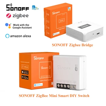 SONOFF ZigBee MINI DIY Smart Switch/Most Preko eWelink APP Daljinski upravljalnik Pametni Dom Z Amazon Alexa googlova Domača stran Pomočnik