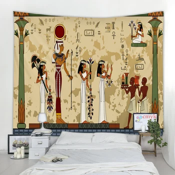 Stari Egipčanski Egipt Tapiserija Domu Dekor Bedspread Vrgel Umetnosti Doma Dekor Steni Visi Doma Ročno Pranje Tkanin Poliester Navaden