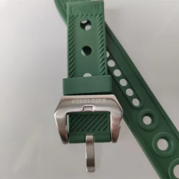STEELDIVE gume trak 20 mm 22 mm zelena modra Zamenjava pasu watchband 20/22 mm
