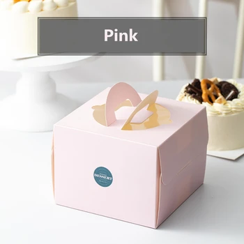 StoBag 10pcs 4 Palčni Papir Cake Box Imajo Dober Čas Ročaj Poroko, Rojstni dan Baby Tuš Darilo Ročno Dekorativni Material