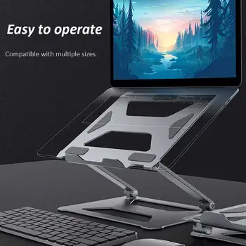 Stojalo za prenosni računalnik MacBook Pro Air Prenosnika iz Aluminija Zlitine, Zložljivi Dvojno Povečanje Višine Laptop Stojalo Namizno Držalo za PC