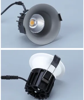 Super Svetla Vgradne LED Downlight COB Zatemniti 7W 9W 12W 15W LED Stropni Mesto Luči AC110-220V LED Stropna Svetilka z 3 barve