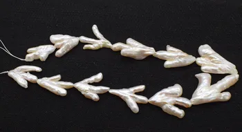 Svoboden kroglice sladkovodnih pearl beli barok 30-45 mm 15inch za izdelavo nakit ogrlica FPPJ debelo