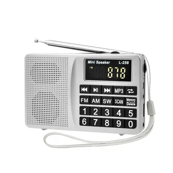 SW, FM AM Darilo Mini USB za Polnjenje, Digitalni Prikaz Bas Enostavno Delujejo Radio MP3 Velik Gumb Zvočnik Prenosni Vstavite Kartico Multiband