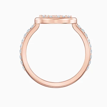 SWA 2020 modi nove rose gold ring pregleden krog vdelan kristalno ženski zaročni prstan romantično in elegantno darilo