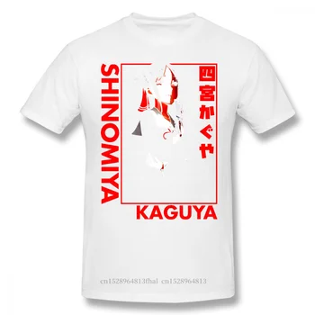 T-Shirt za Moške Kul Bombaž Crewneck Kaguya Sama Ljubezen Je Vojna Miyuki Fujiwara Anime TShirt 6XL Smešno Plus Velikost Oblačila