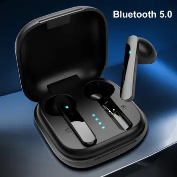 T6 TWS Brezžična tehnologija Bluetooth 5.0 Touch Control Gaming Slušalke Slušalke 9D Stereo Zvok Čepkov Nepremočljiva Športne Slušalke