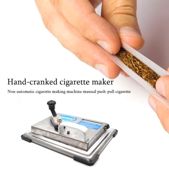 Tabletop Ročno Zvijanje Cigaret Pralni Iz Nerjavečega Jekla Strani Ročice Tobak Roller Maker Cigaret Injektor Kajenje Orodje