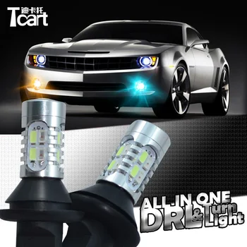 Tcart 2pcs Avto LED Luči DRL Dnevnih Luči, Signali Kit T20 WY21W Svetilke Auto Led Žarnice Za Opel Antara 2013 Dodatki