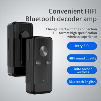 Tebe Posnetek Bluetooth 5.0 Avdio Sprejemnik 3.5 mm Aux Brezžični Bas Hi-fi Stereo Slušalke Adapter podpira TF Kartice Igra Za PC Avto
