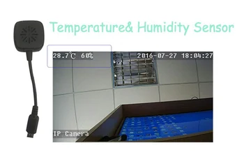 Temperatura vlažnost Brezžični senzor, 1080p 720p HD IP Kamera, WiFi IR Dome Noč P2P Baby Monitor Audio Govori SD CCTV Onvif