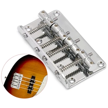 Težko Rep Omejeno Bas Kitara Bridge Združljiva s 4 String Jazz Bass ali Precision Bass Slog Bas Kitara Vrh Obremenitev Chrome