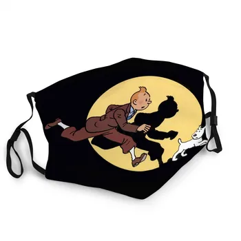 The Adventures of Tintin Film Masko za enkratno uporabo Animacije Masko Adventures of Tintin Otroke / Odrasle Stroj Prahu Filter za Masko