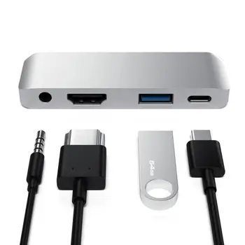Tip C Do HDMI je združljiv PD USB 3,5 mm Štiri-V-Eno Priklopno Postajo, USB3.1 HD priključna Postaja