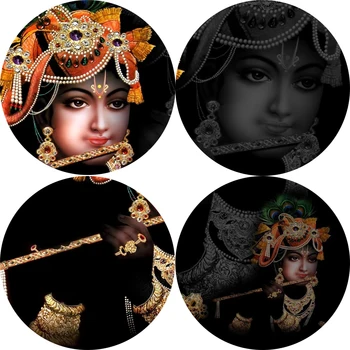 Tisk Art Šri Krišne Platno Slikarstvo Na Steni Klasične Hindujski Bogovi Steno Plakatov In Fotografij Cuadros Slike Za Dnevno Sobo