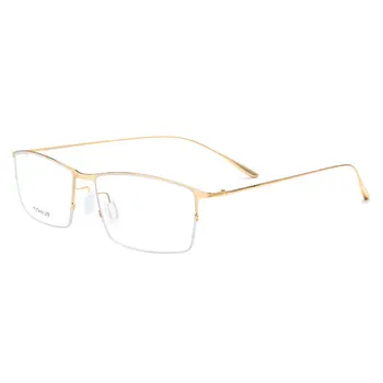Titanove Zlitine Pol Platišča Očala Okvir Kvadratne Oblike Modne blagovne Znamke Recept Očala Moških in Žensk Slog