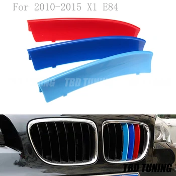 Tri-Color Sprednja Maska Trim Trakovi Kritje Za BMW X1 2010 2011 -2017 2018 2019 F48 E84 Odbijača Trakovi Kritje Sticke