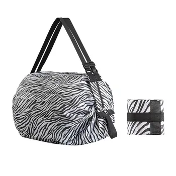 Trong v velikosti leopard torba zložljive veliko zmogljivost poliester ženske nakupovalno vrečko recycleble eko vrečke trajne