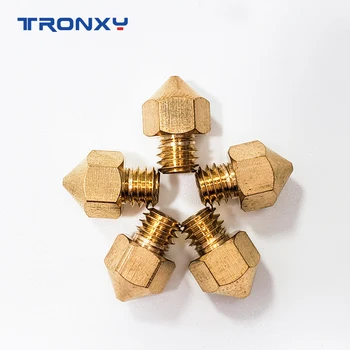Tronxy 5PCS MK7 MK8 Šoba 0.3 0.2 0.5 mm Bakreni 3D Tiskalnikov Deli Iztiskanje Navojni 1.75 mm 3,0 mm Žarilno Glavo Medenina Šobe