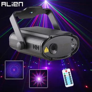 TUJEC Daljinsko USB, 8 Vzorcev RGB Mini Laser Projektor Razsvetljavo Učinek Svetlobe Avto Stranka DJ Disco Klub Xmas Družine Light Show