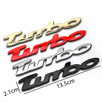 Turbo logotip karoserije Nalepke za Subaru STI Peugeot 308 BMW Mini Cooper Mercedes Skoda Vauxhall Camry Chrome Trunk Lid Emblem