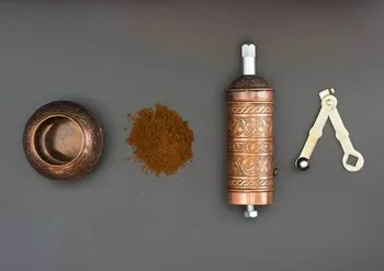 Turški tradiciji baker mlinček za kavo Mini nerjavečega jekla ročno ročno coffee bean burr brušenje mlinček kuhinja orodje
