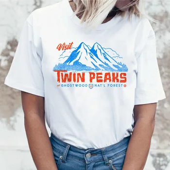 Twin Peaks majica s kratkimi rokavi ženske David Lynch tshirt t-shirt vrh tee srajce 2019 kawaii japonski ulične ženski femme ulzzang harajuku