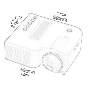 UC28C Prenosni daljinskem upravljalniku Projektor LCD Hd Doma Mini Projektor 3D Projektor Mini Film, Video Projektor
