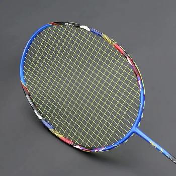 Ultra Lahka 8U 62g G5 Pero Vzorec Ogljikovih Vlaken Nanizani Badminton Lopar 24-32LBS Poklicne Z Loparji, Torbe Racket Sports