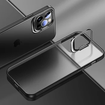 Ultra-tanek Neviden Imetnik Primeru Telefon Za iPhone 12 Pro Objektiv Kamere Zaščita Za iPhone Mini 12 11 Pro Max Mat Pokrov