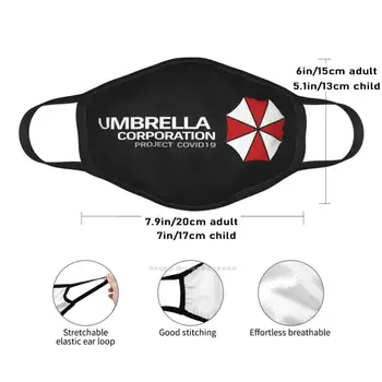 Unbrella Corporation - 2020 Projekt Mehko Toplo Usta Maske, Umbrella Corporation, Dežnik Dežnik T Apokalipsa Zombijev